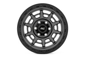 GMC K1500 Suburban Wheel - Rough Country - 85 Series, Simulated Beadlock - Gunmetal Gray/Black - '92-'99